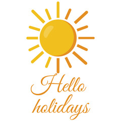 Bright summer illustration. Perfect for summer vacations, travel promotions and holiday cards.