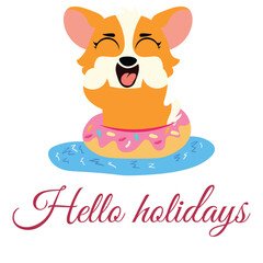 Bright summer illustration. Perfect for summer vacations, travel promotions and holiday cards.