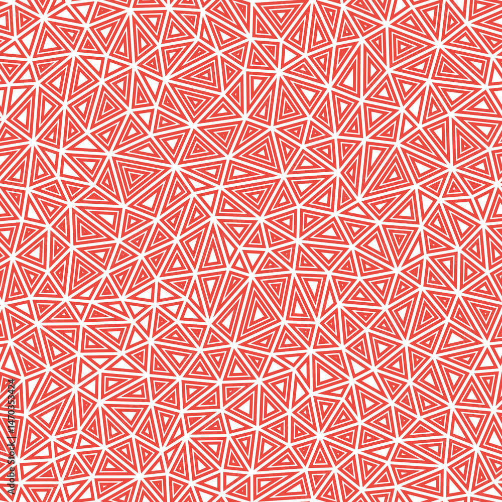 Poster abstract background with mosaic triangle shapes. multiple repeated inner triangles. compact triangle