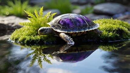 turtle in the pond