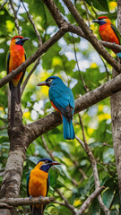 Obraz premium Colorful Birds in Jungle