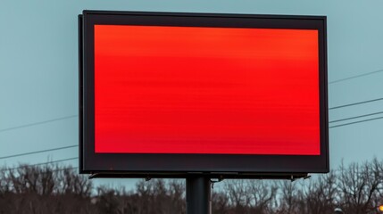 Event Program Schedule Concept, Large Blank Digital Billboard Ready for Political Rally Announcement and Event Itinerary Display