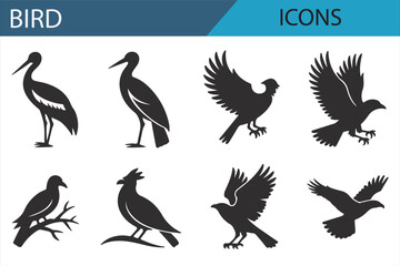 Collection of Bird Silhouettes for Environmental and Nature Designs