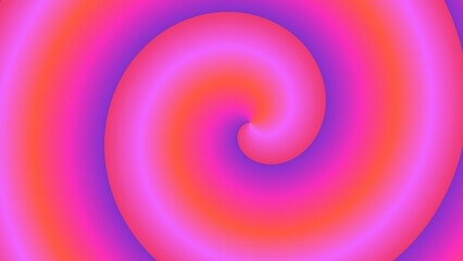 Hypnotic spiral of vibrant pink, orange, and purple gradients