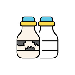 Milk Bottle Icon for Nostalgic Memories.
