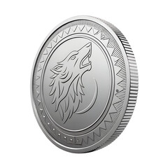3d Coin icon isolated on transparent background