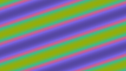 Diagonal stripes of gradient hues in purple, green, and pink