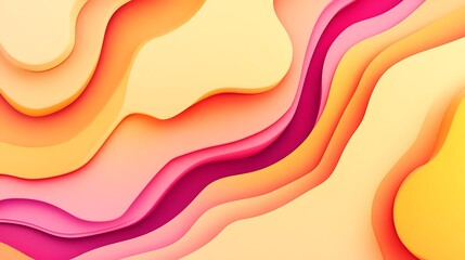 Fototapeta premium Abstract wavy layers with warm tones.