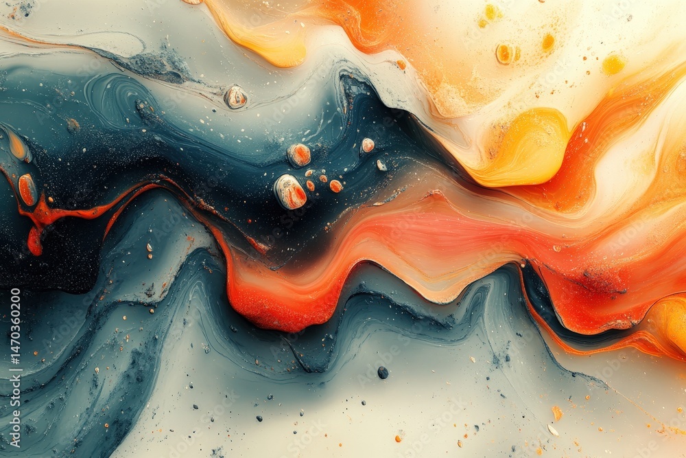 Poster abstract patterns convey a vivid sense of movement and endurance through flowing shapes in bold colo