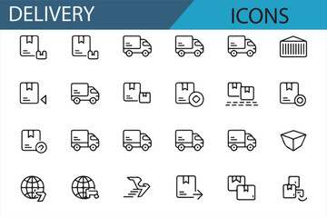 E-commerce Delivery and Logistics Icons Collection


