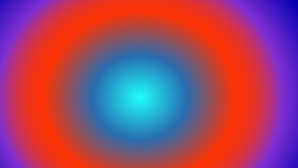 Concentric circles of vibrant red, orange, and blue hues, creating a hypnotic gradient effect