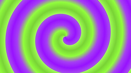 Hypnotic lime-purple spiral with gradient effect