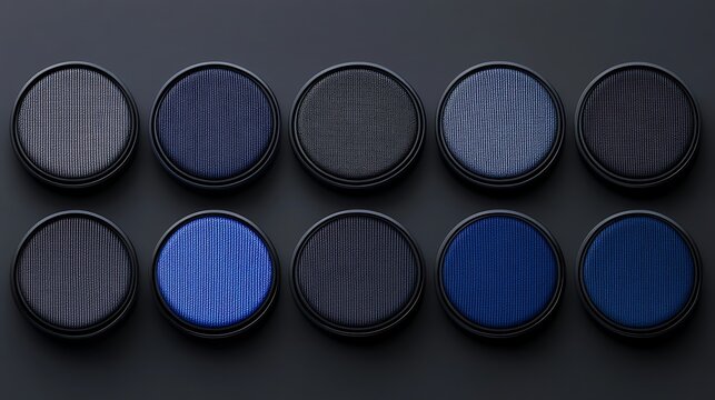 Blue  Grey Fabric Swatches.