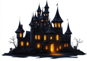 Dark, gothic haunted castle