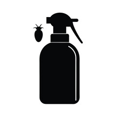 bug spray bottle black silhouette