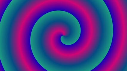 Vibrant spiral of teal, purple, and pink gradients
