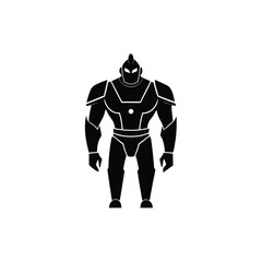 futuristic battle armor black silhouette