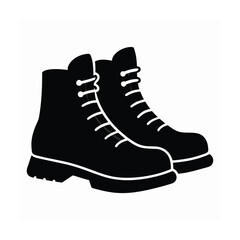 hiking boots black silhouette