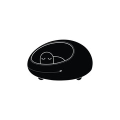 hyper sleep pod black silhouette
