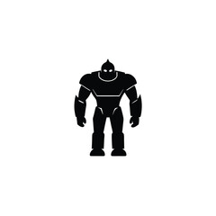 mech suit warrior black silhouette