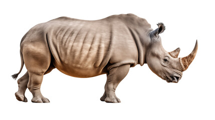 Fototapeta premium Majestic White Rhinoceros Profile Wildlife Photography