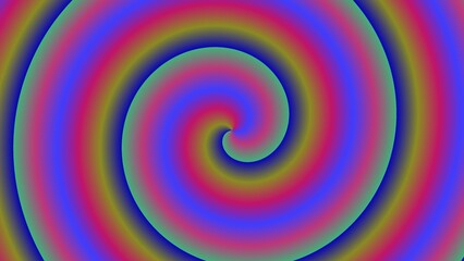 A vibrant, multicolored spiral pattern with a hypnotic effect.  The gradient colors create a sense of depth and movement