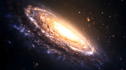 Majestic Spiral Galaxy Cosmic Nebula Starry Night Celestial Wonders Space Exploration Universe