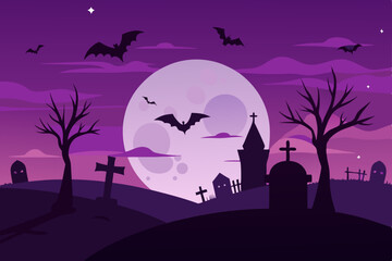 halloween background with haunted house