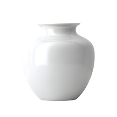 Elegant White Porcelain Vase Home Decor Studio Shot Perfect for Modern Interior Design Projects Tabletop Still Life Photography