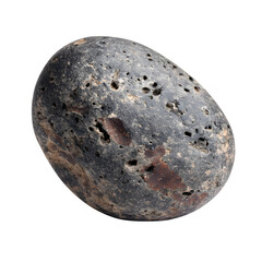 Intriguing Dark Grey Stone with Pores and Brown Inclusions Isolated on  Transparent Background a...