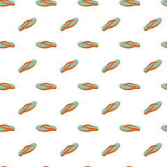 Flip flop seamless pattern. Summer shoes seamless pattern