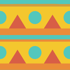 seamless egyptian pattern of triangles for background