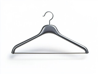 A hanger made of stainless steel, isolated on a white background