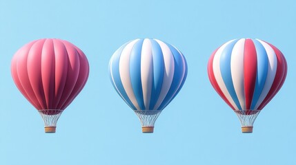 Zestaw bÅyszczÄ cych balonÃ³w w ksztaÅcie serc w odcieniach rÃ³Å¼u i niebieskiego wyodrebnione z tla