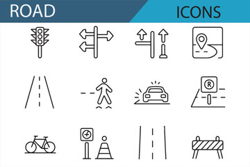 Simple Roadway Icons for Transportation Projects
