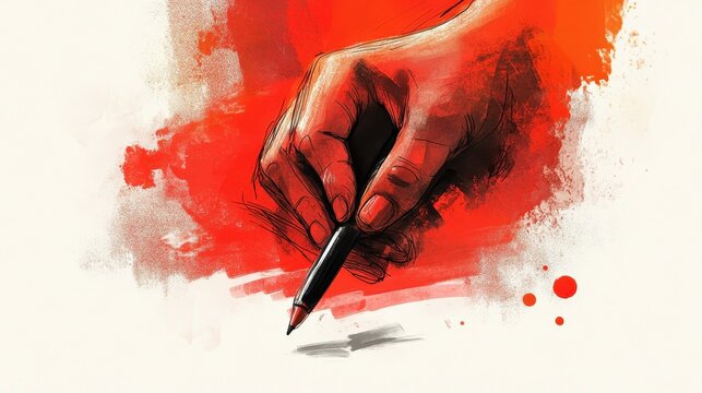 Hand with marker writing the word Its All About Relationships illustration , no logos, no brands