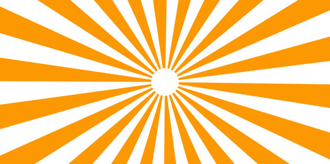 Radiating Stripes in Orange, and Magenta. Summer spiral seamless retro vintage burst sunrise vector wallpaper design. Party invitation, carnival circus ticket ray pattern, stripped vector background.