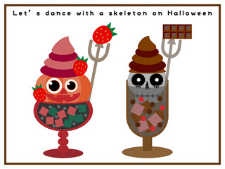 ハロウィーン■ハロウィーンモンスターのイラストセット■ポストカード	
