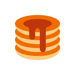 A stack of pancakes with syrup dripping down the side, a delicious breakfast treat and sweet indulgence 100