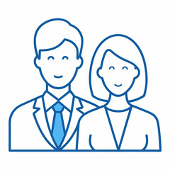 Fototapeta premium Business man and woman people vector on white background.