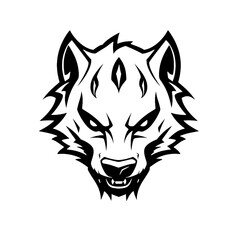 Vector Angry Hyena Head Illustration