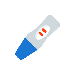 Illustration of a positive pregnancy test with two red lines on a white background indicating pregnancy