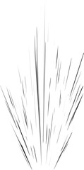 Comic speed lines of burst and explosion. Anime and manga cartoon graphic. Flash and power element. Textured rays and splashes. Movement of abstract energy.