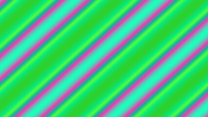 Diagonal lines of vibrant green, pink, and cyan gradients create a dynamic, repeating pattern