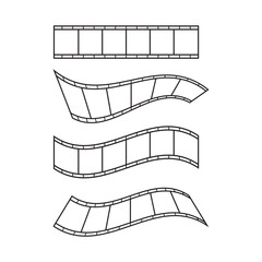Cinema Strip Icon Set Vector Design. 