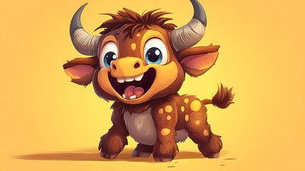 Obraz premium Cartoon bull illustration