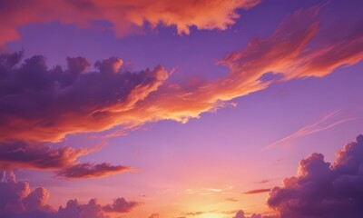 Fototapeta premium Fiery orange and purple watercolor sky, abstract texture, watercolor, fiery, colorful