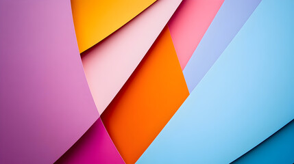 Obraz premium Abstract Colorful Paper Layers - Modern Design with Vibrant Shades