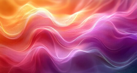 Obraz premium Vibrant, abstract wave patterns in luminous colors.