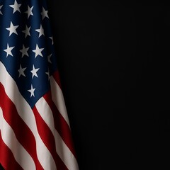 Flag of usa with copy space.